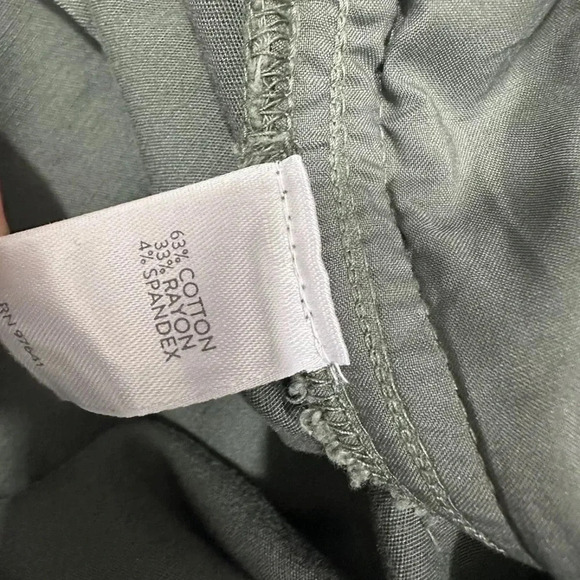 J. Jill Essential Cotton Stretch Green Pants Size 15 Petite - Picture 7 of 9